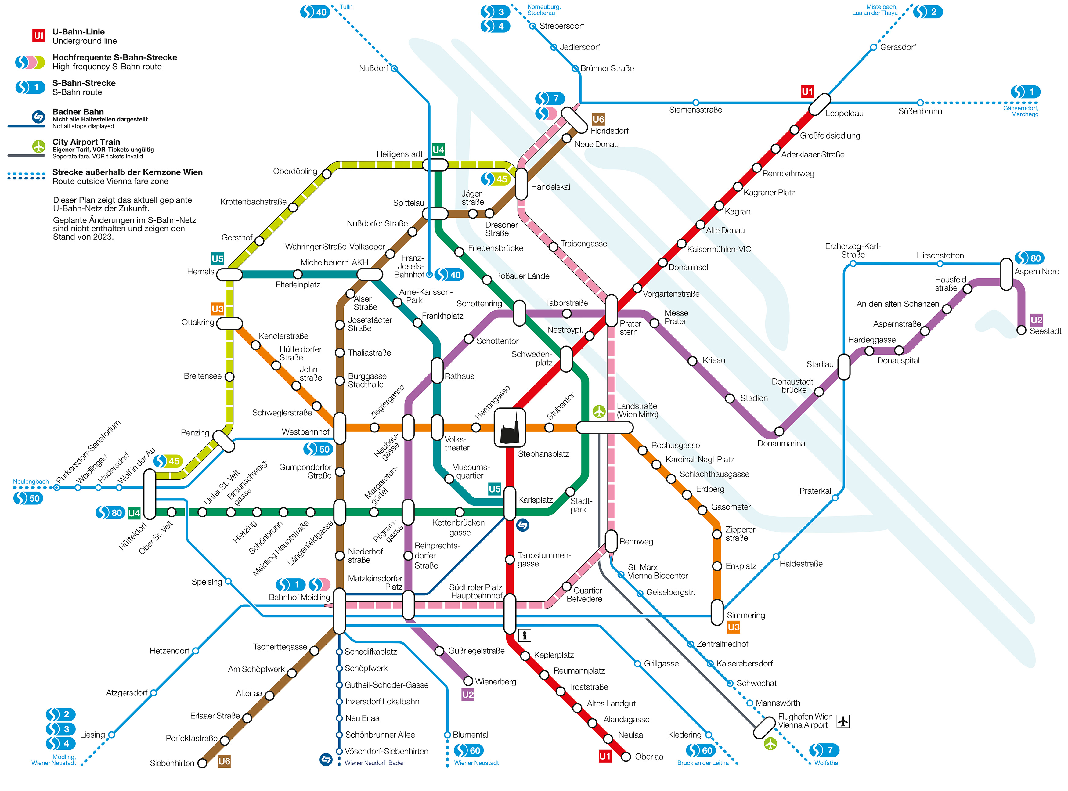 Netzplan der Wiener Linien